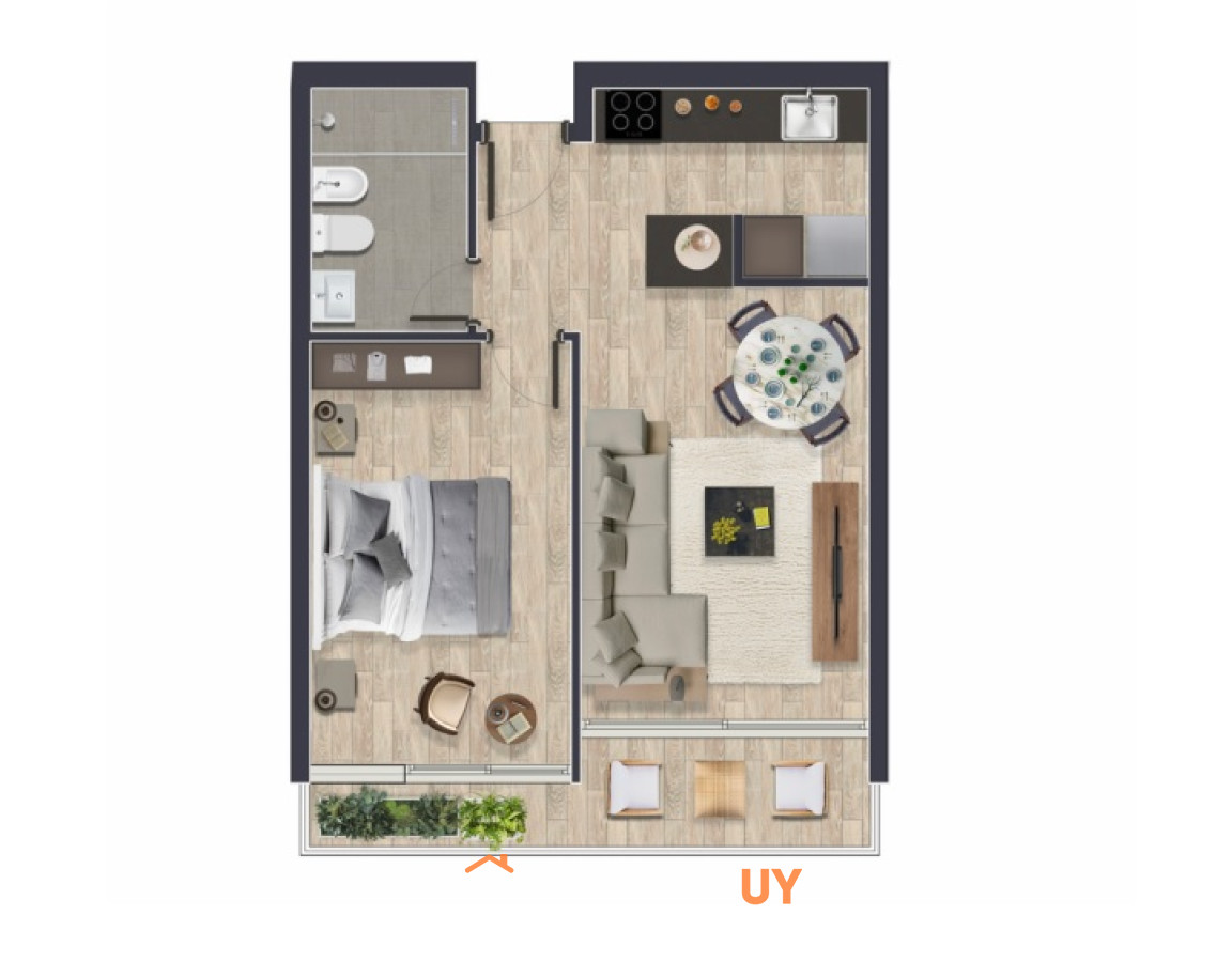 1 dormitorio