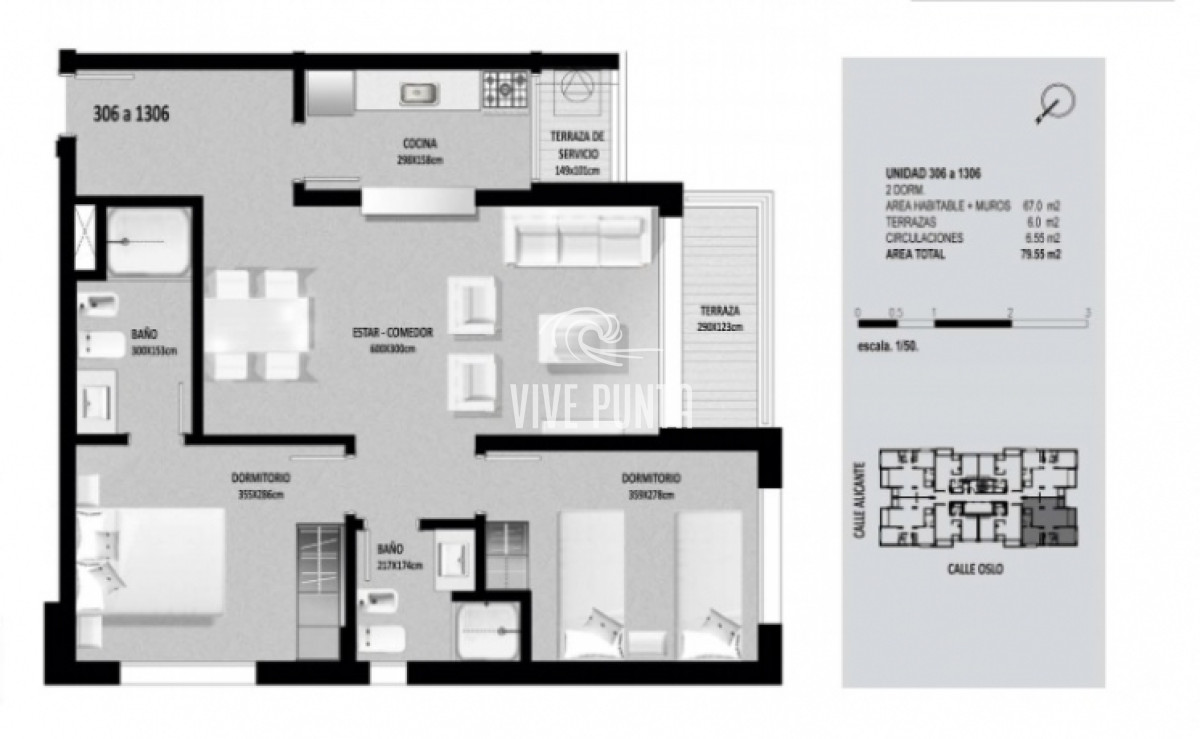 Apartamento ID.199 - Punta del este - Venta apartamento de 2 dormitorios