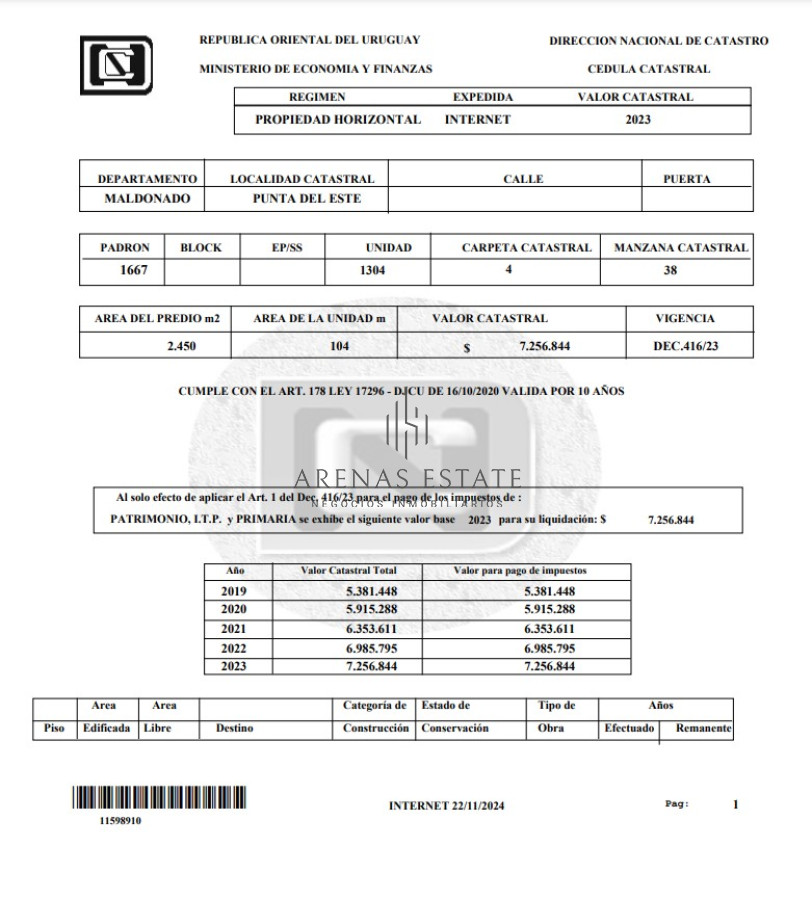 Apartamento ID.2351 - Apartamento en Venta en Península , Punta del Este , 3 dormitorios y servicio