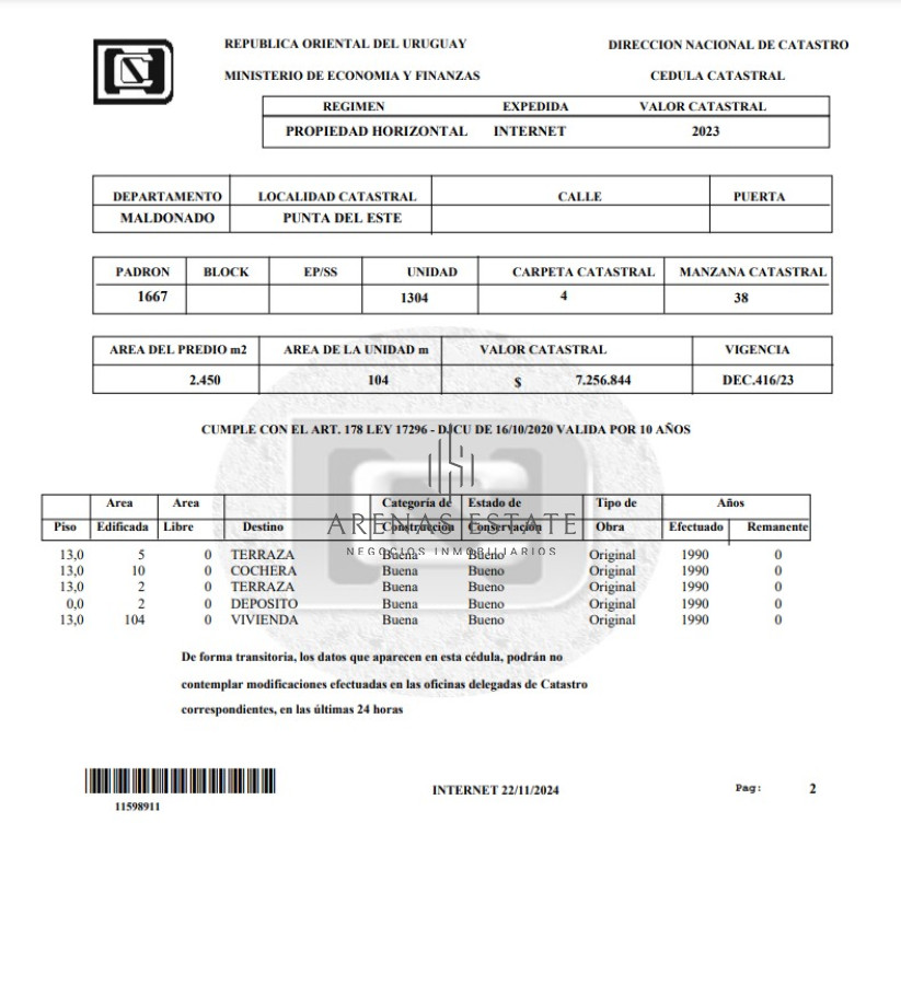 Apartamento ID.2351 - Apartamento en Venta en Península , Punta del Este , 3 dormitorios y servicio