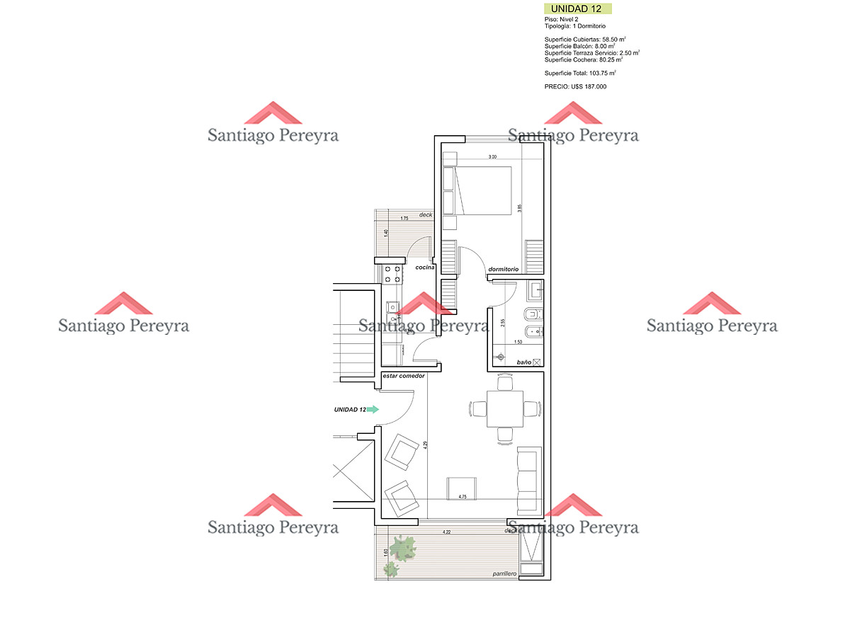 Apartamento ID.5331 - Apartamento en construcción en la Mansa 2 dormitorios con parrillero