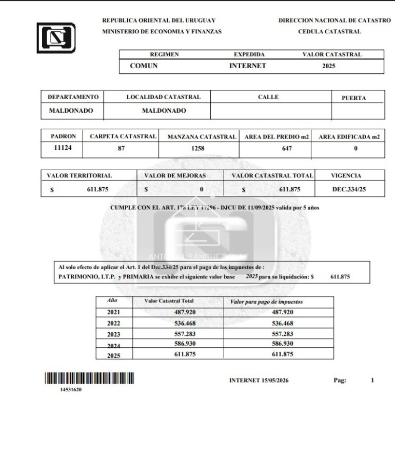 Terreno ID.2926 - Lindo lote en venta en Pinares apto para Propiedad Horizontal