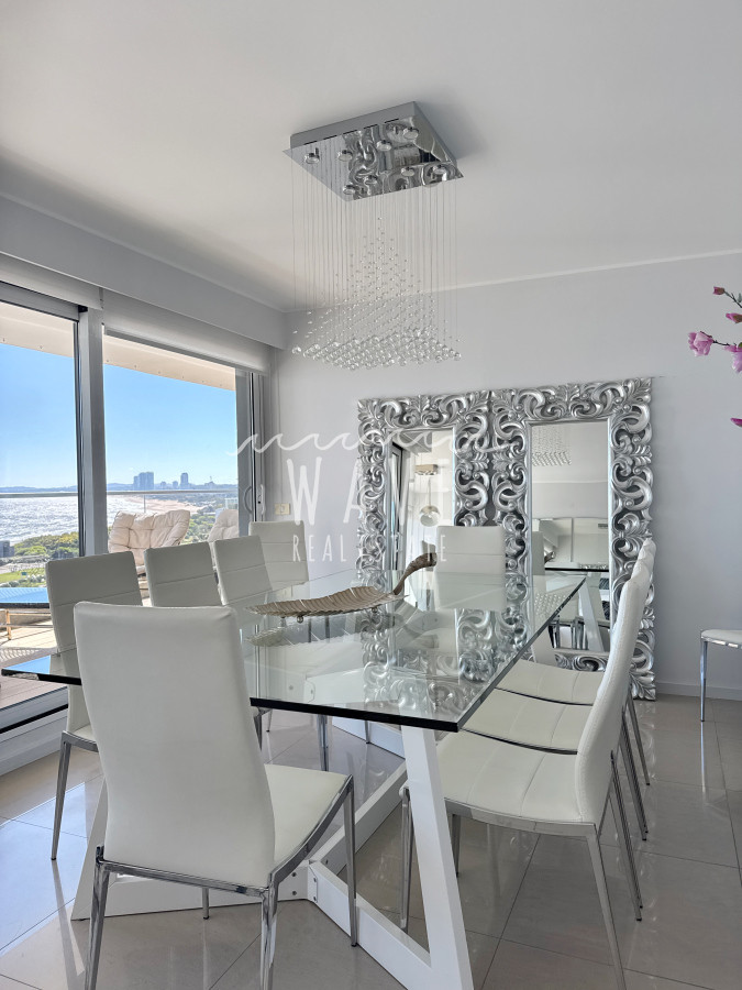Apartamento ID.5021 - Alquiler temporal departamento Playa Mansa, 3 dormitorios y dependencia, Punta del este 