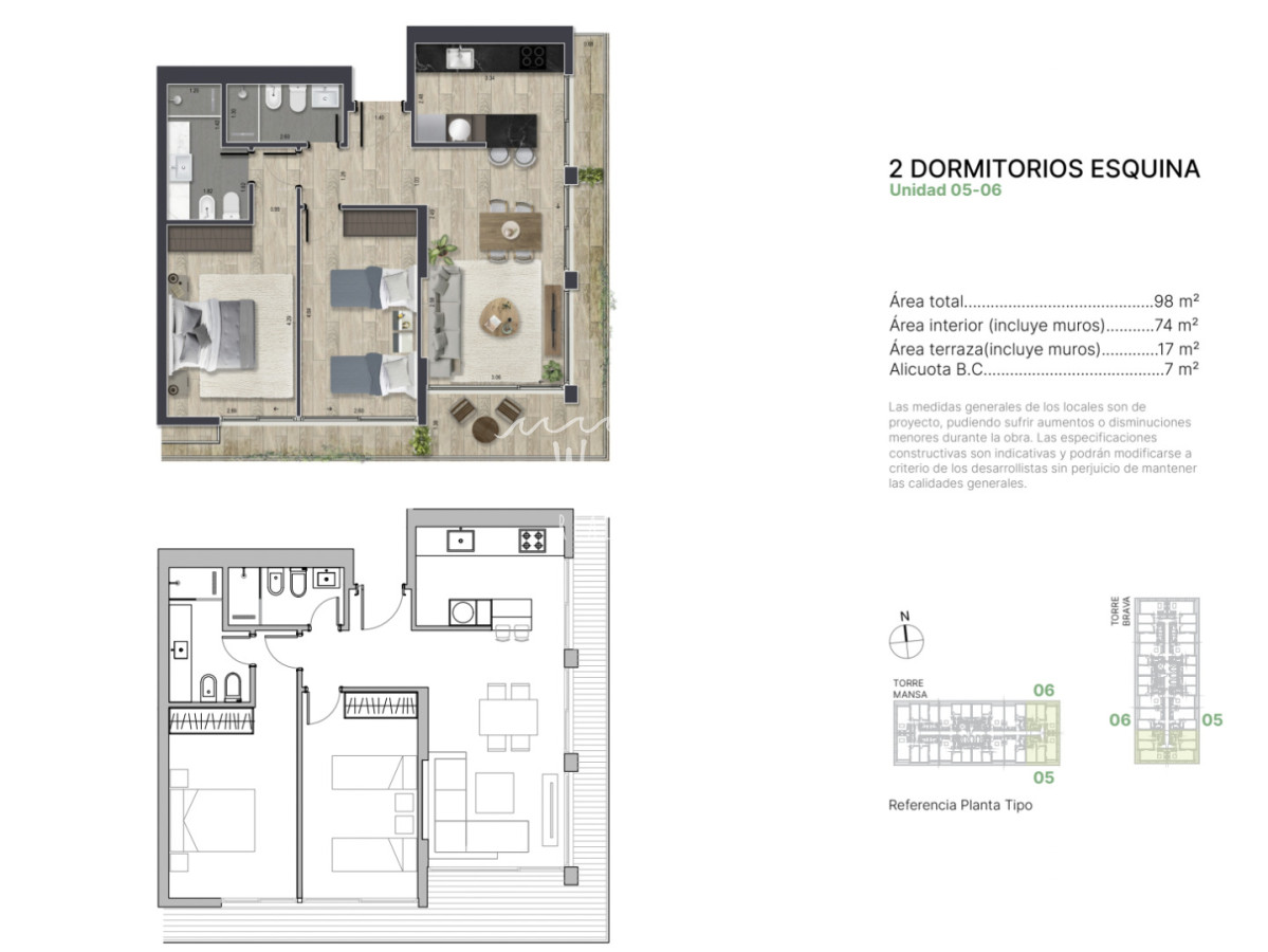 Apartamento ID.5159 - Venta de apartamentos en Aidy Grill, opciones de 1, 2 y 3 dormitorios