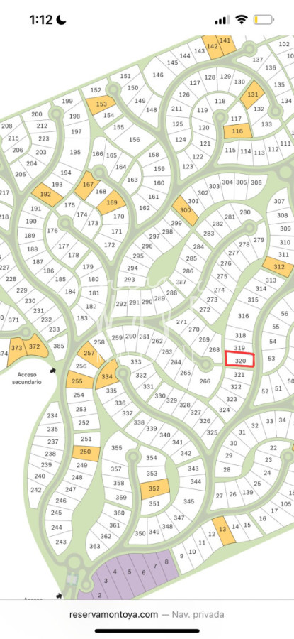 Terreno ID.5337 - Lote en venta Reserva Montoya