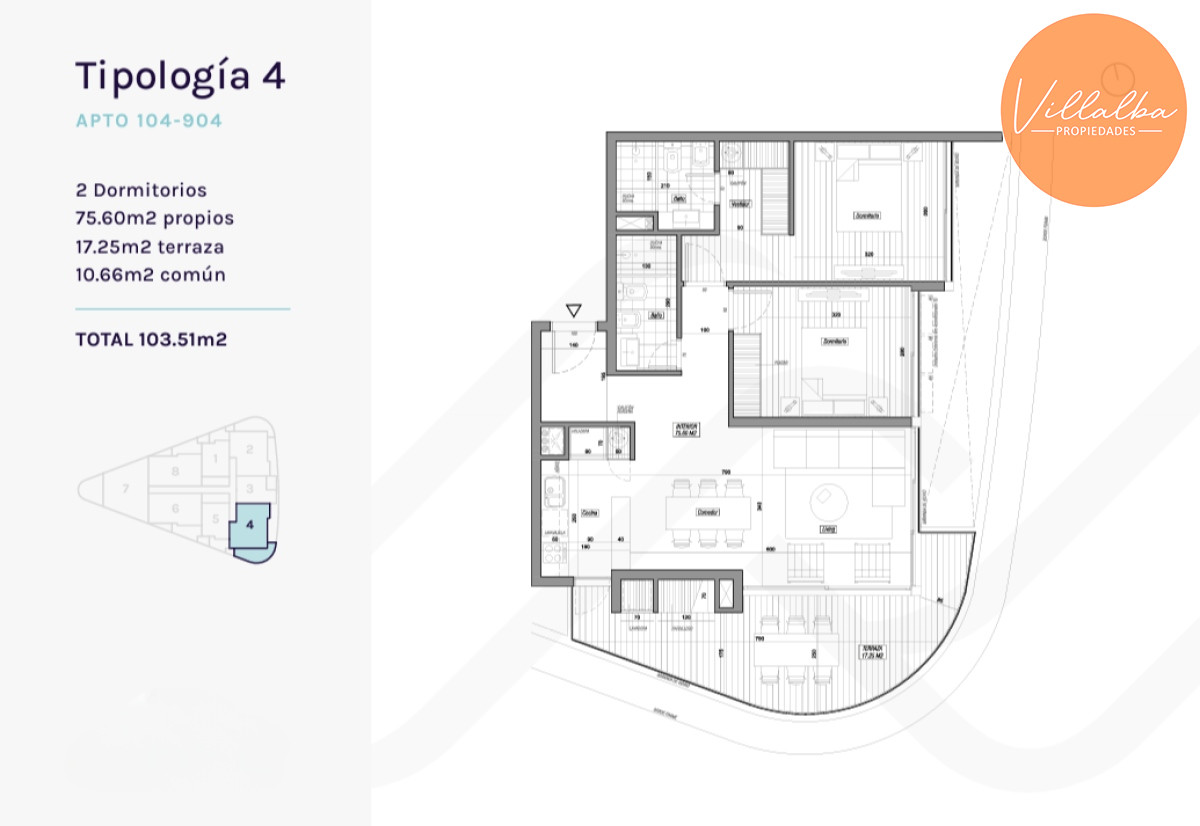 Apartamento ID.2630 - Wave Brava Estrenar este año 2025