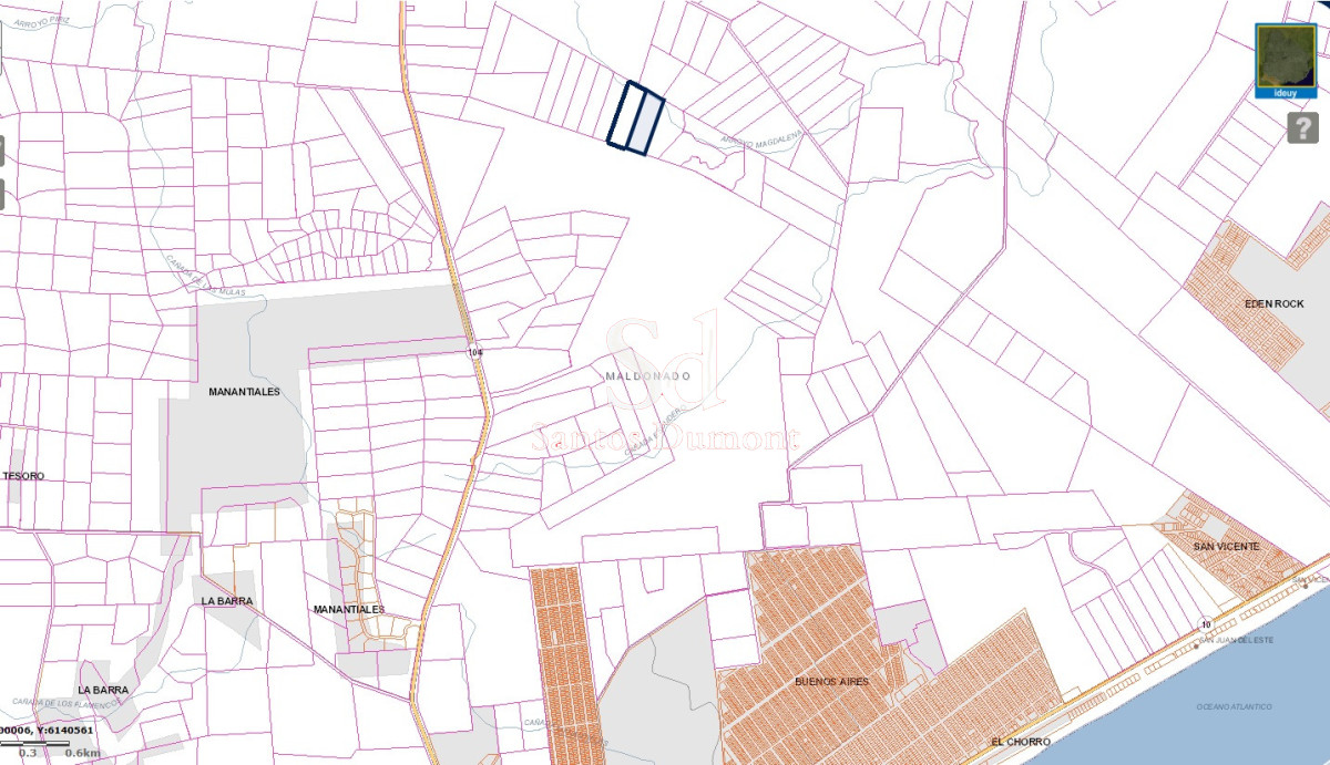 Campo Ref.25559 - CAMPO EN VENTA A METROS DE RUTA 104
