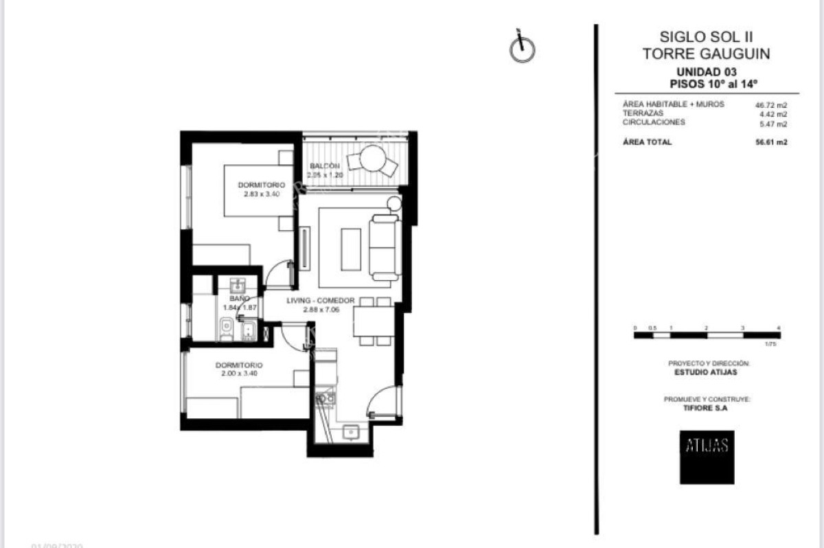 Apartamento ID.265 - Apartamento en venta a estrenar 2 dormitorios Playa  Brava