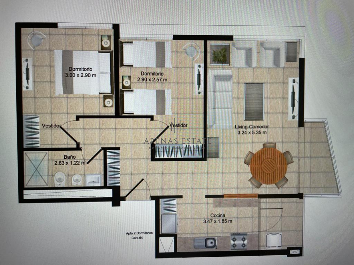 Apartamento ID.4164 - Oportunidad en Torre Cardinal con Renta asegurada