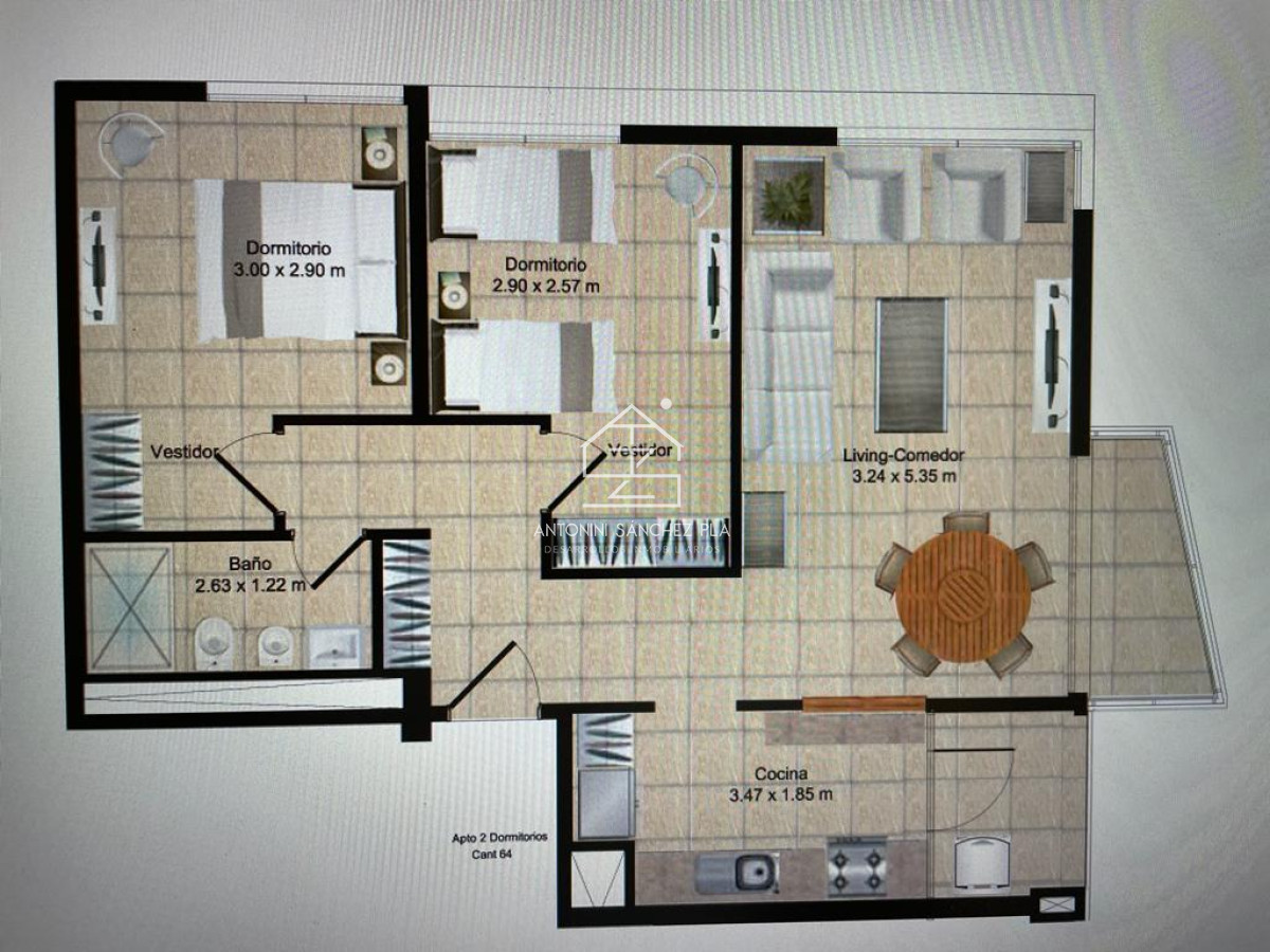 Apartamento ID.3948 - Oportunidad en Torre Cardinal con Renta asegurada