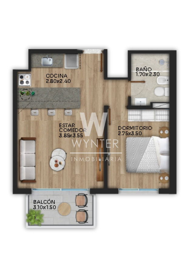 Apartamento ID.4662 - Rùa Cordòn - Un dormitorio