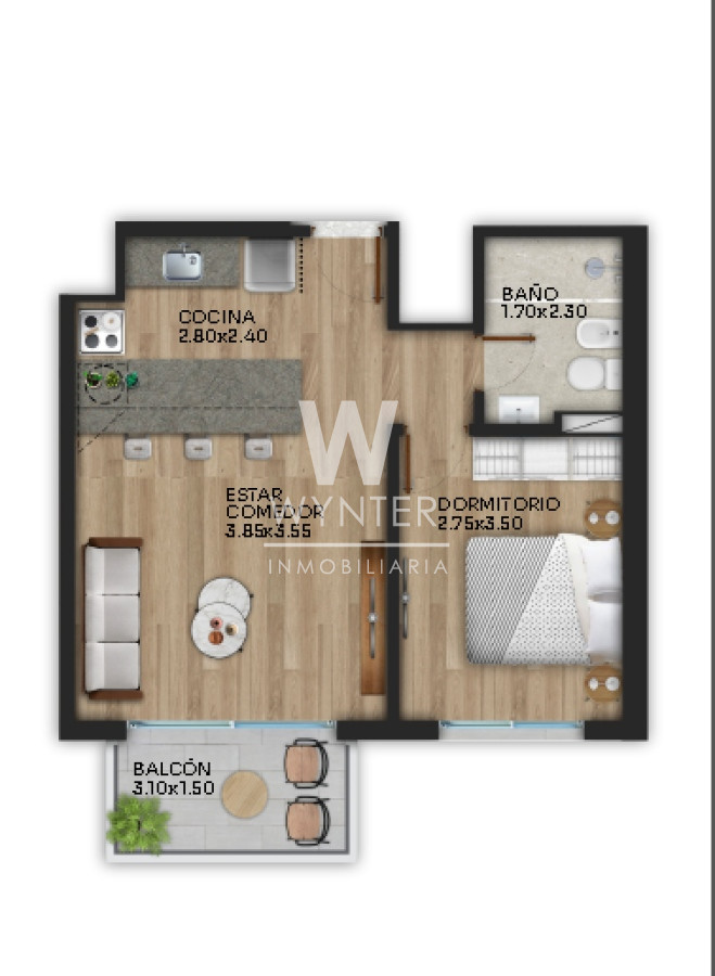 Apartamento ID.4660 - Rùa Cordòn, 1 dormitorio