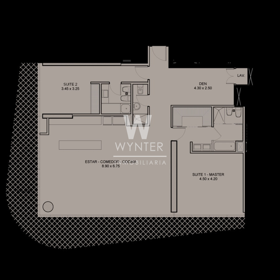 Apartamento ID.3482 - Surfside - Playa Brava  - 2 suites + den 