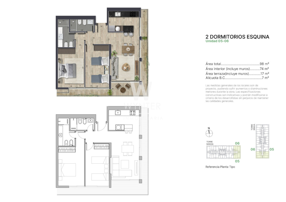 Apartamento ID.6272 - Apartamento en venta Torres del Este - 2 dormitorios - reventa en oportunidad