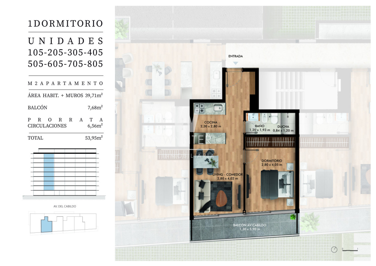 Apartamento ID.6698 - Apartamento 1 dormitorios Roosevelt 
