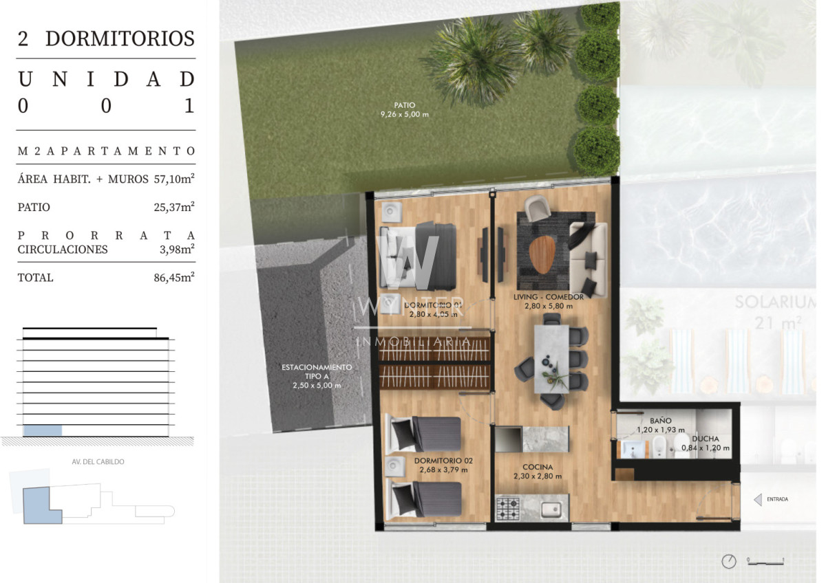 Apartamento ID.6694 - Apartamento 2 dormitorios Roosevelt 