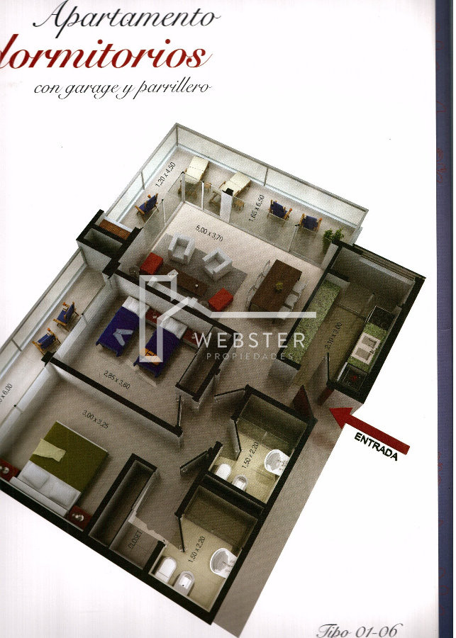 Apartamento ID.1704 - Venta apartamento de 2 dor con parrillero, balcón en Puta del Este