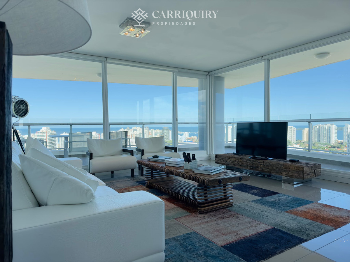 Apartamento ID.7834/APARTAMENTO-EN-VENTA-3-DORMITORIOS-PUNTA-DEL-ESTE - Penthouse en VENTA, 3 dormitorios en suite + Dependencia, vista 180°.