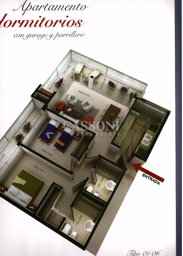 Apartamento ID.553 - Venta apartamento de 2 dor con parrillero, balcón en Puta del Este