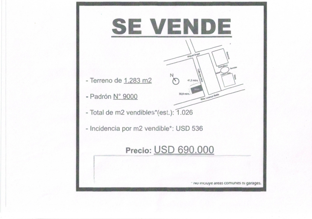 Terreno ID.3926 - venta de terreno Para edificar Propíedad Horizontal 