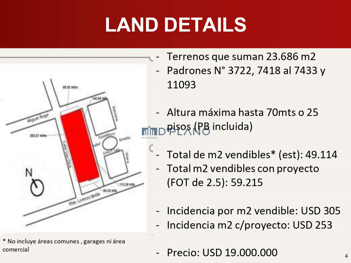 Terreno ID.107 - VENTA DE TIERRA PARA EDIFICAR 21 PISOS