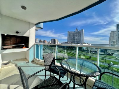 ALQUILER TEMPORARIO APARTAMENTO 2 DORMITORIOS Y DEPENDECIA CASINO TOWER PLAYA MANSA