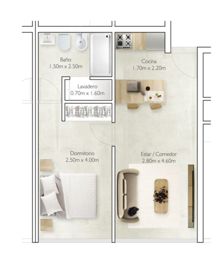 Apartamento ID.9799 - Apartamento de 1 dormitorio en venta. Bloque D. Entrega en 2026