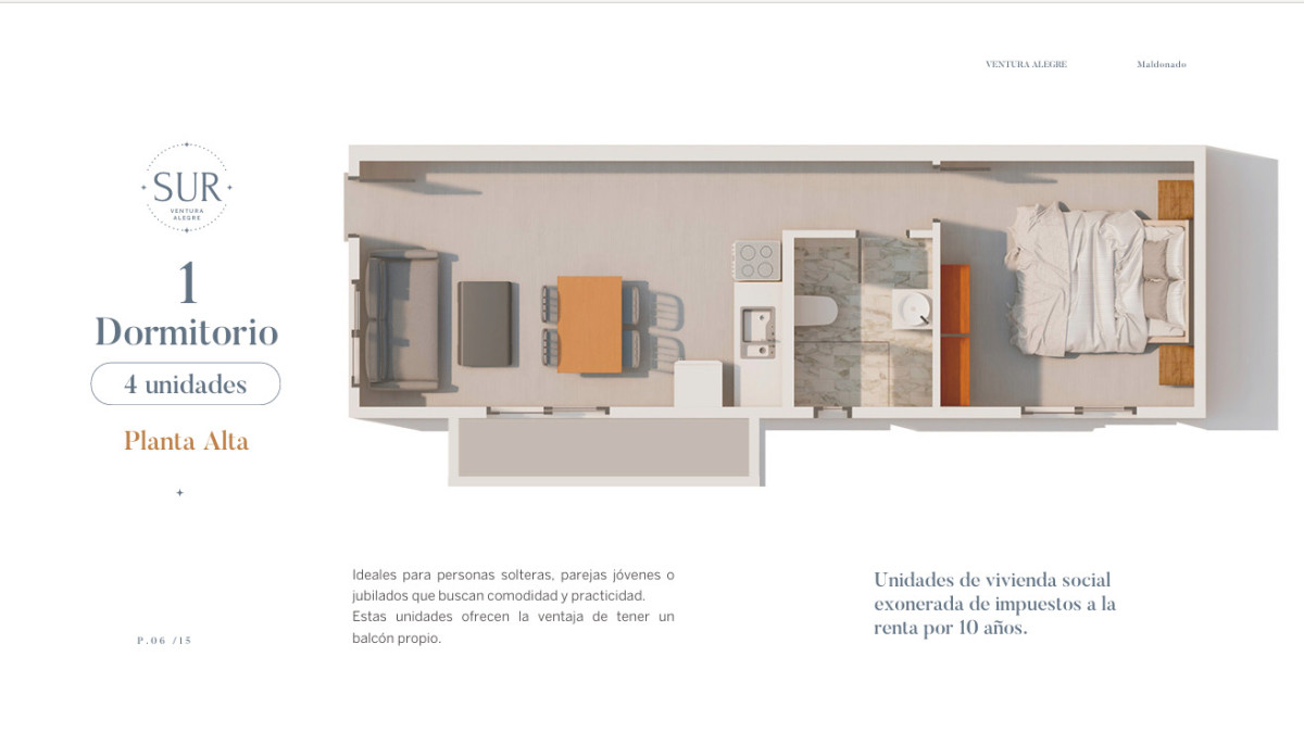 Apartamento ID.10008 - OPORTUNIDAD EN MALDONADO APARTAMENTO 1 DORMITORIO EXCELENTE UBICACION IDEAL PARA RENTA 