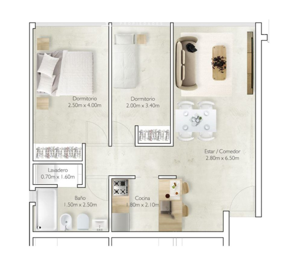 Apartamento ID.9803 - Apartamento de 2 dormitorios. Bloque D. Entrega 2026