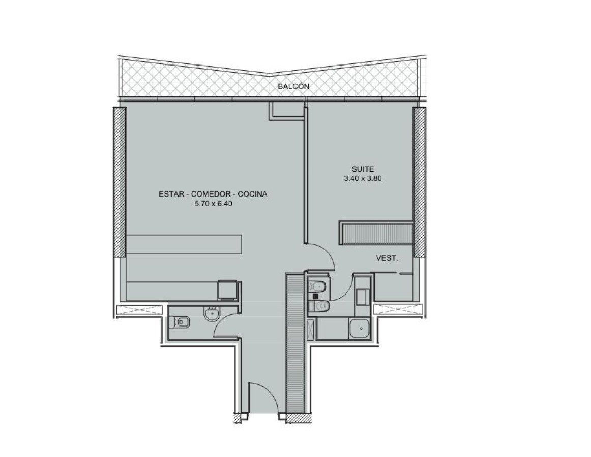 Apartamento ID.10628 - Apartamento en alquiler temporario Surfside Punta del Este - 1 dormitorio