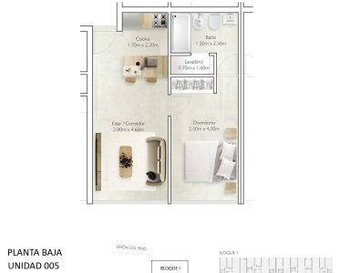 Preventa de Apartamento de 1 dormitorios en planta baja. Bloque 3. Maldonado - Punta del Este