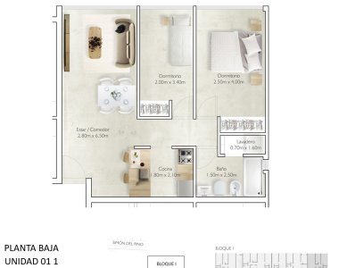 Apartamento en venta de 2 dormitorios en planta baja. Bloque 2. Maldonado - Punta del Este