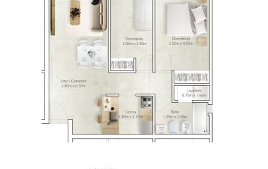 Apartamento en venta de 2 dormitorios en planta baja. Bloque 2. Maldonado - Punta del Este