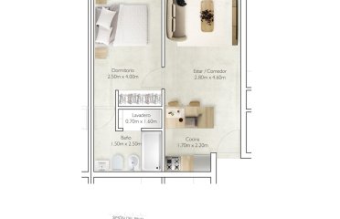 Preventa de Apartamento de 1 dormitorios en piso 2. Bloque 3. Maldonado - Punta del Este