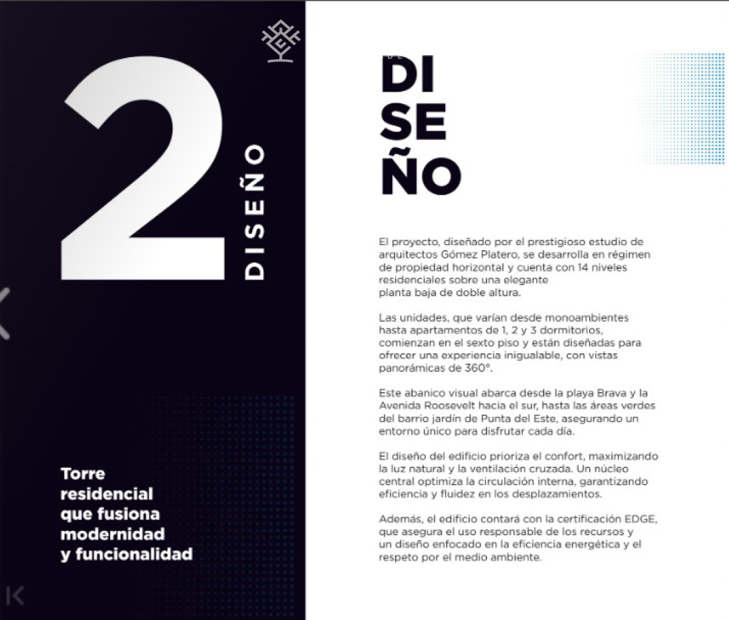 Apartamento ID.9973/VENTA-APARTAMENT-DE-2-DORMOTIORIOS-A-ESTRENAR-EN-MALDONADO-BENEFICIOS-FISCALES-IDEAL-PARA-RENTAS - More Atlántico Torre 2 - Viví Punta del Este todo el año - MONOAMIENTE DE 36 M2 PISO ALTO
