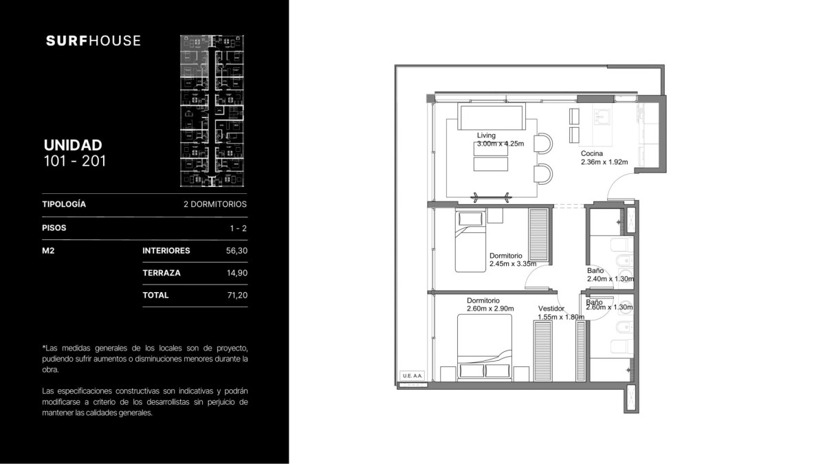 Apartamento ID.10612 - Exclusivo departamento en venta de 2 dormitorio en desarrollo en La barra