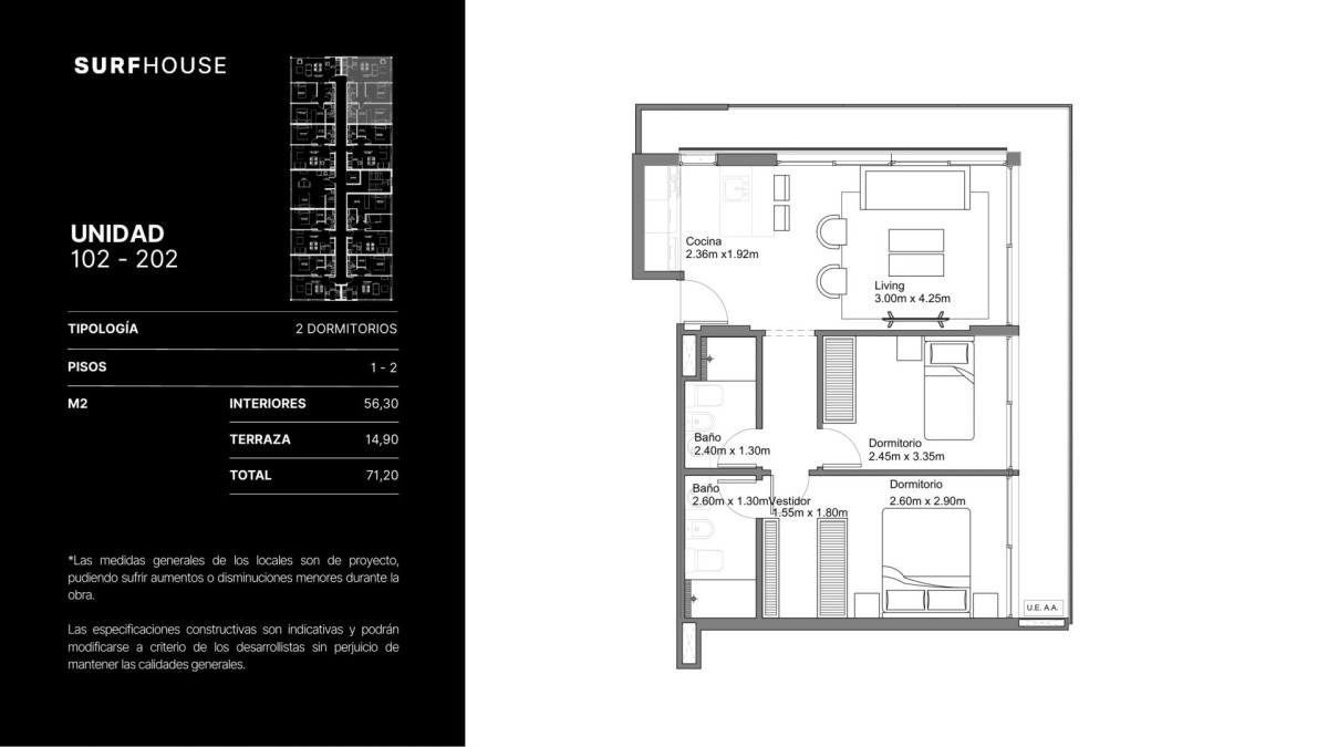 Apartamento ID.10612 - Exclusivo departamento en venta de 2 dormitorio en desarrollo en La barra