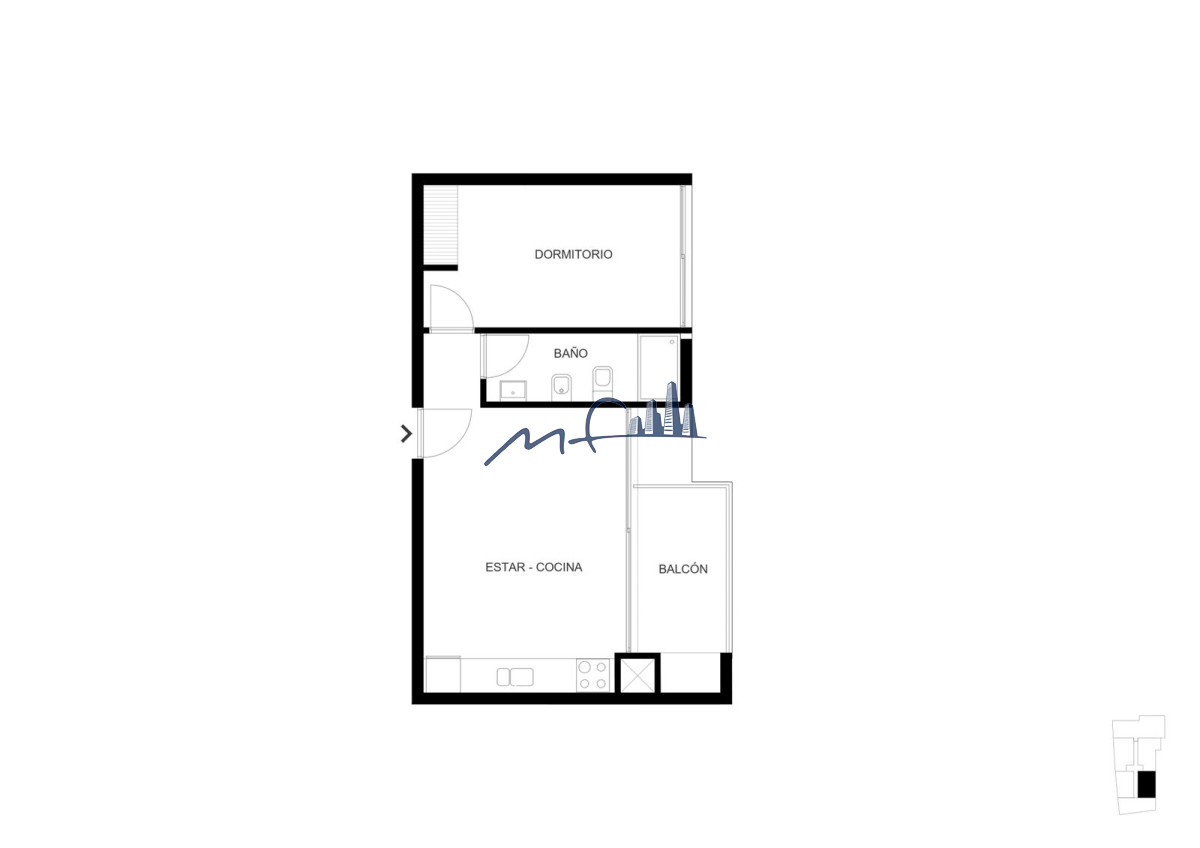 Apartamento ID.647 - EN  VENTA: A estrenar: 1 dormitorio, 1 baño, garaje cerrado, parrillero en balcón. Con exoneraciones tributarias
