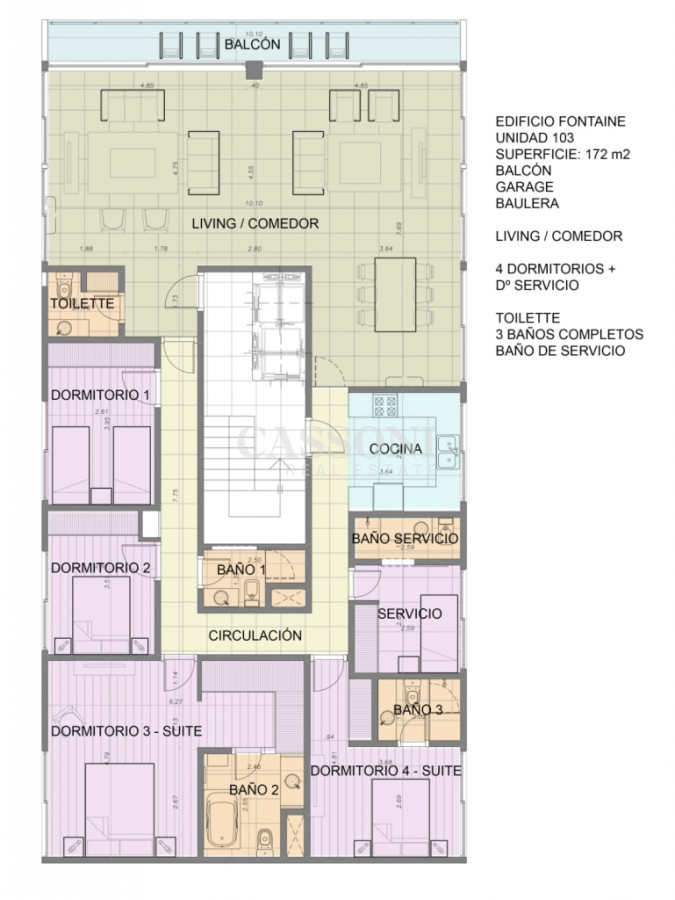 Apartamento ID.85 - Venta apto Puerto 4 dormitorios y servicio