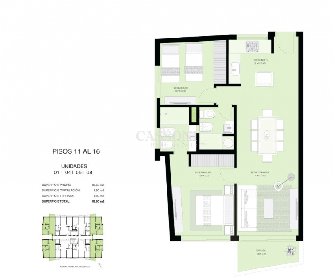 Apartamento ID.251 - Confortables Aptos de 2 Dormitorios Torre Greenlife 