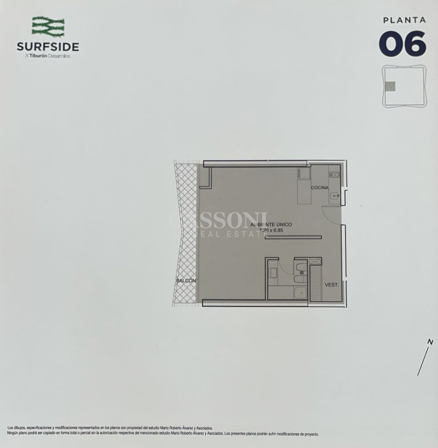 Apartamento ID.120 - Venta de monoambiente en Surfside Village 1