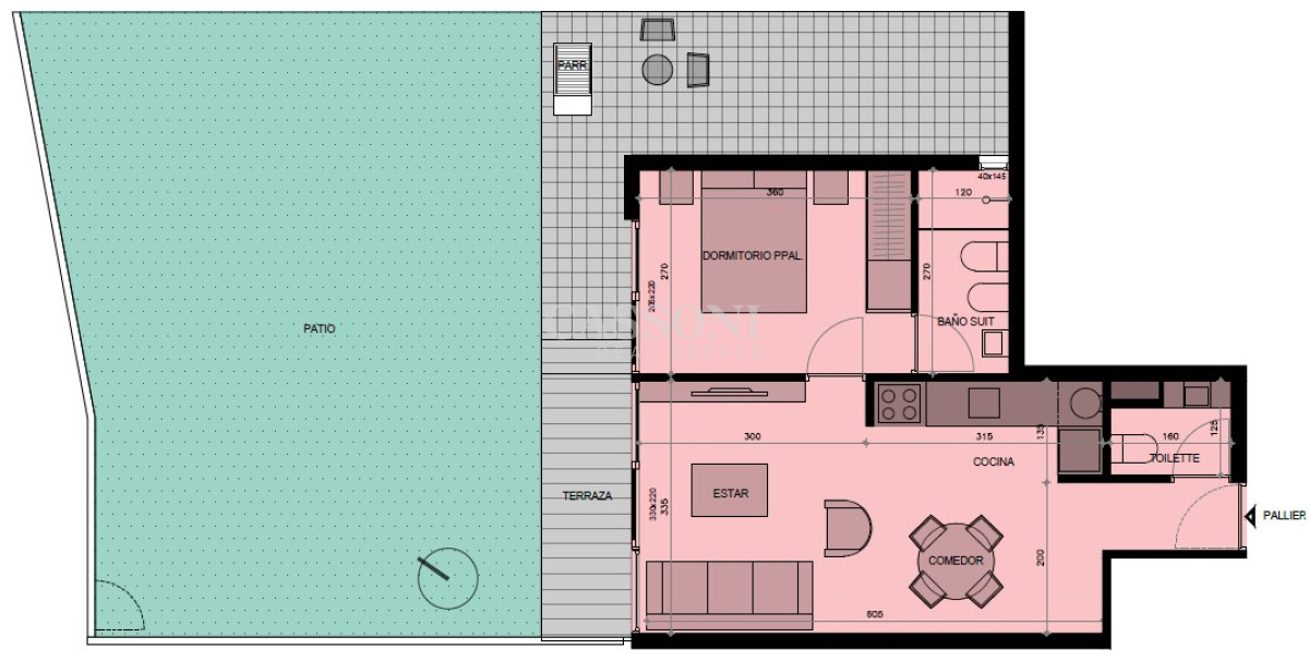 Apartamento ID.1480 - Lanzamiento de proyecto, 1 Dormitorio, Gran jardin