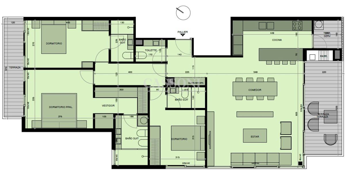 Apartamento ID.1498 - Nuevo Proyecto, Esquinero 3 Dormitorios, Parrillero, 2 Terrazas 