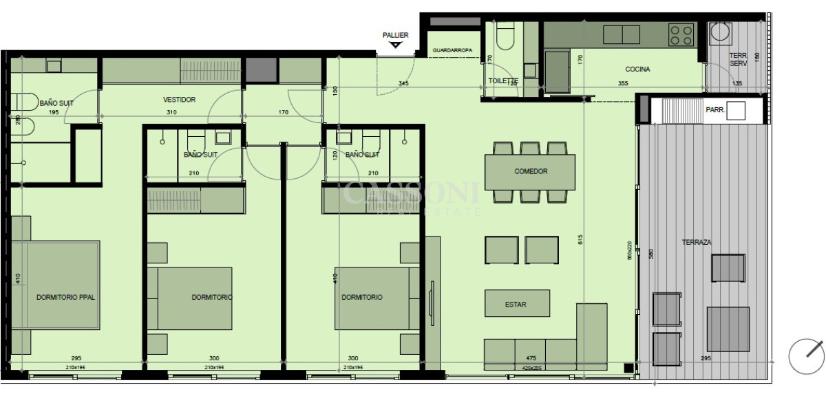 Apartamento ID.1496 - A pasos del mar, Esquinero 3 Dormitorios, Terraza Parrillero 