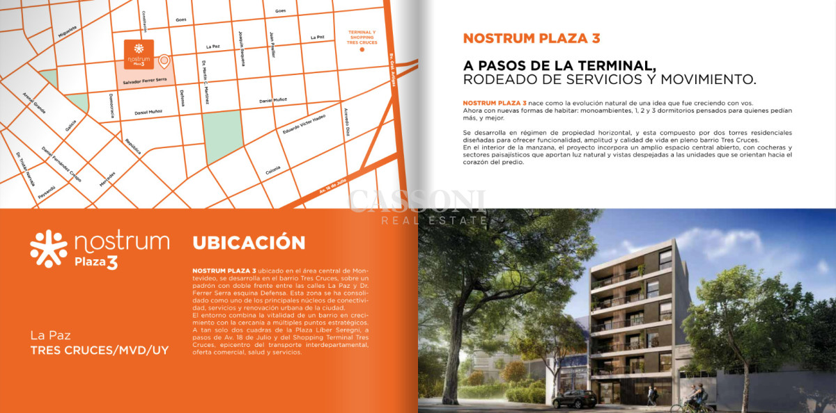 Apartamento ID.5125 - MONOAMBIENTE, 1, 2 Y 3 DORMITORIOS, TRES CRUCES