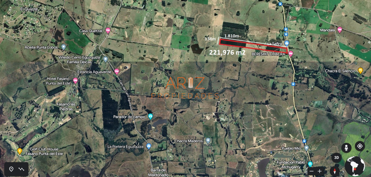 Chacra ID.1991 - Importante Chacra sobre Ruta 104 Excelente ubicación