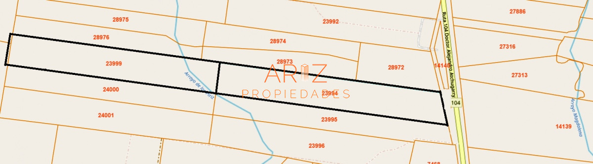 Chacra ID.1991 - Importante Chacra sobre Ruta 104 Excelente ubicación