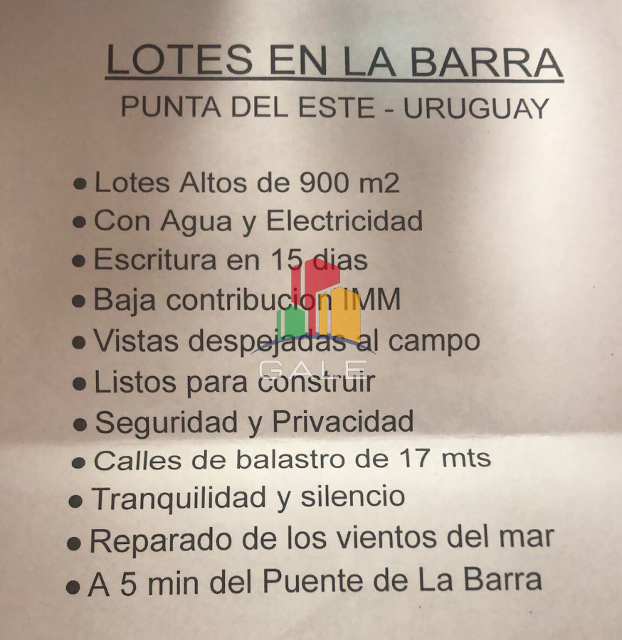Terreno ID.1621 - Terrenos altos en La Barra