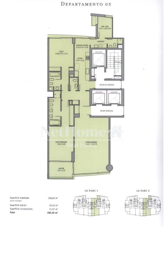 Apartamento ID.196 - Playa Brava Apartamento 2 Dormitorios Primera línea
