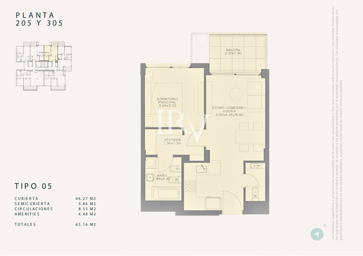 Apartamento ID.1011 - Venta en Obra. Peninsula de Punta del Este. Apartamento 1 dorm con garaje